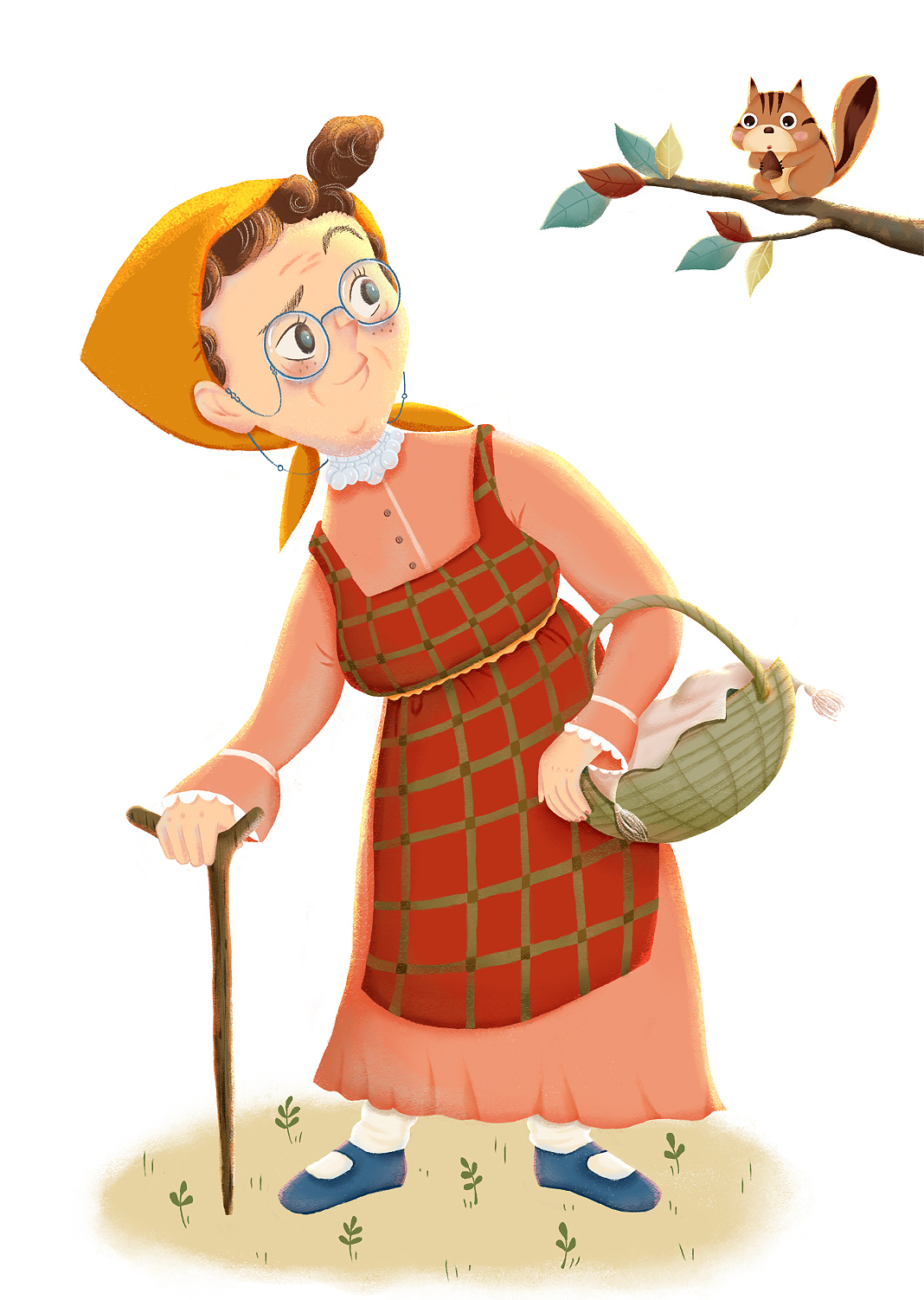 老奶奶|插画|儿童插画|kiklulu_原创作品-站酷zcool