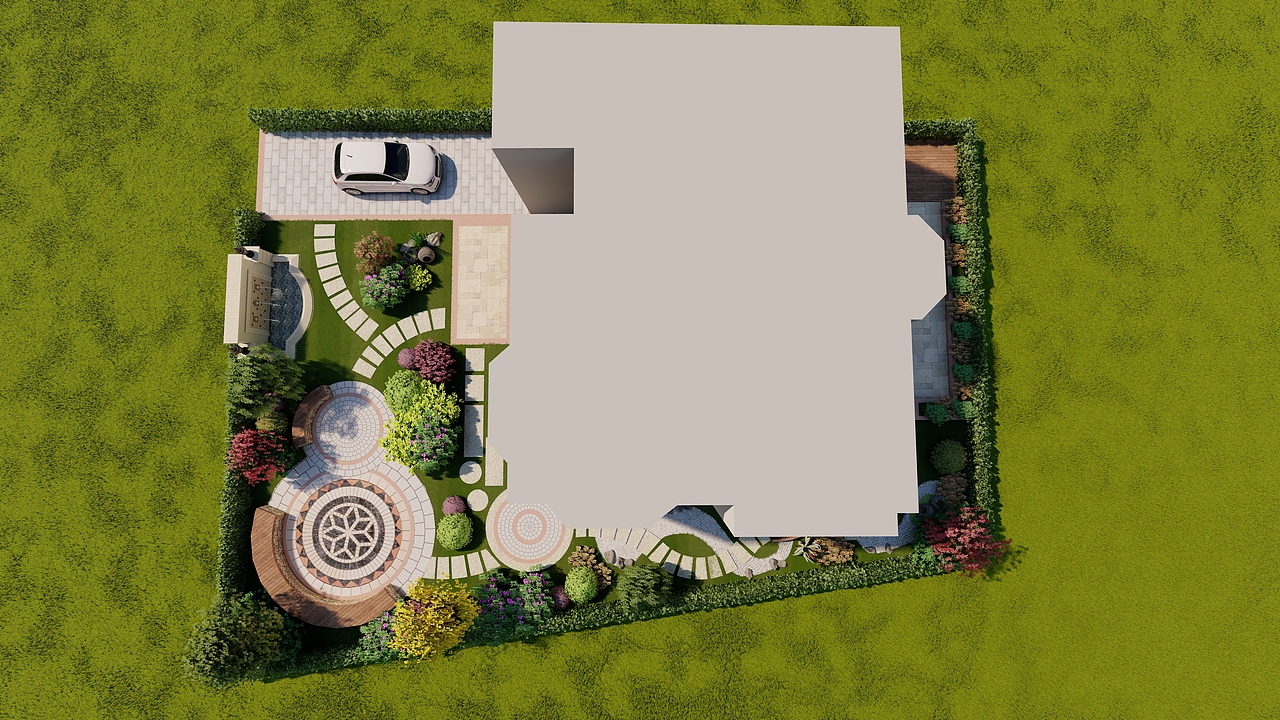 武汉汉南碧桂园别墅花园设计,景观设计师:焦学杰