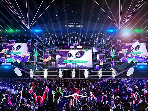 成都融创文旅城2020魔方电音节舞美设计