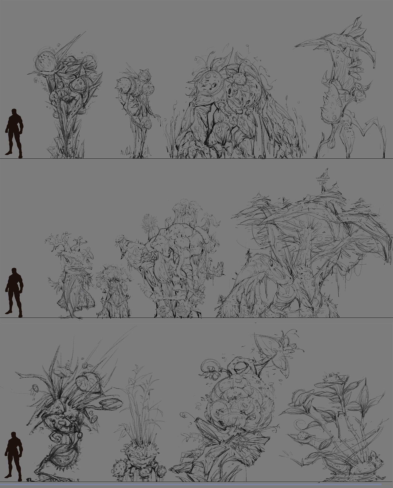 奇怪植物线稿设计（图ZOTA2OTU5NjQ=） - 游戏原画 - 站酷设计师得无原创素材 - 站酷ZCOOL