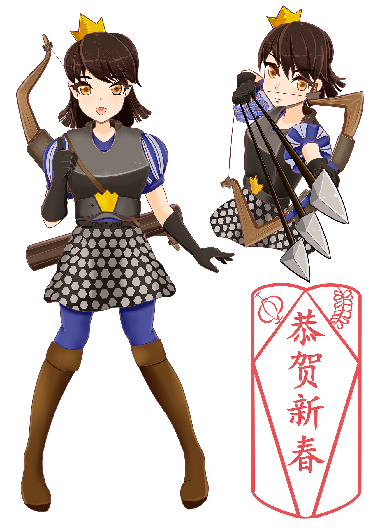 皇室战争公主同人新春贺图