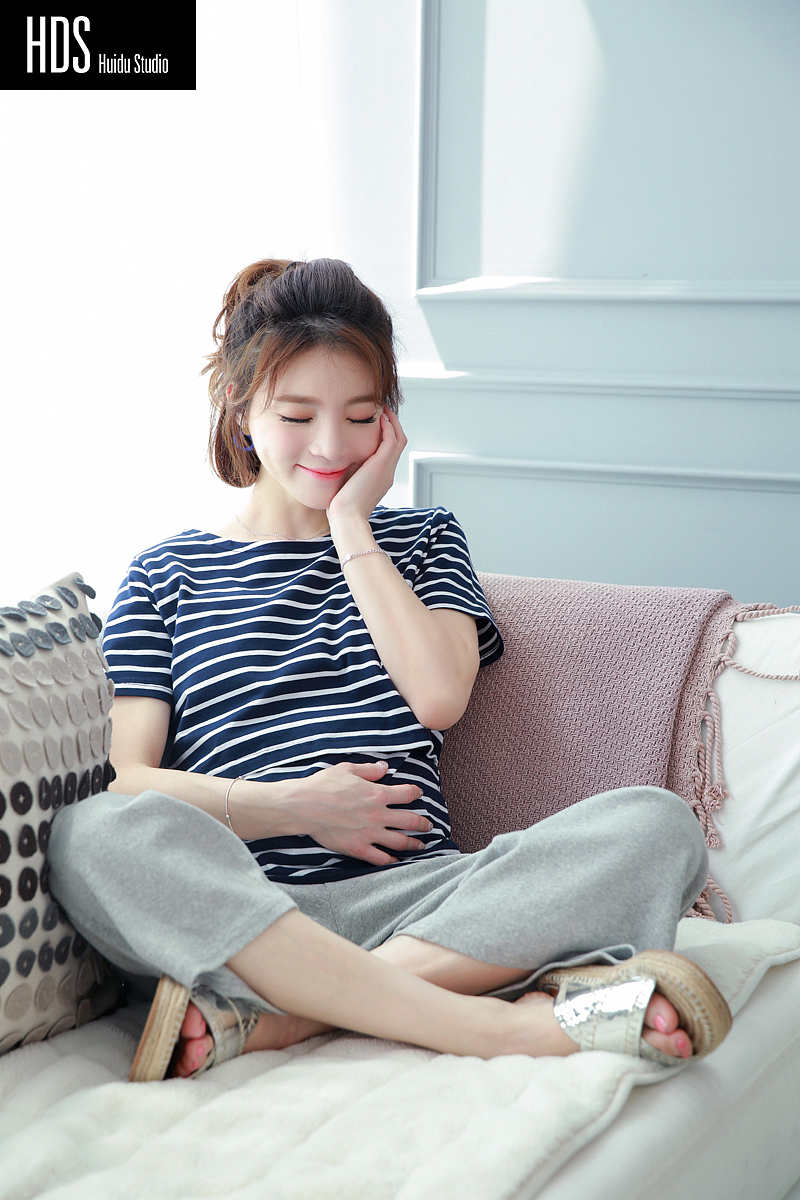 韩国模特韩风孕妇装拍摄