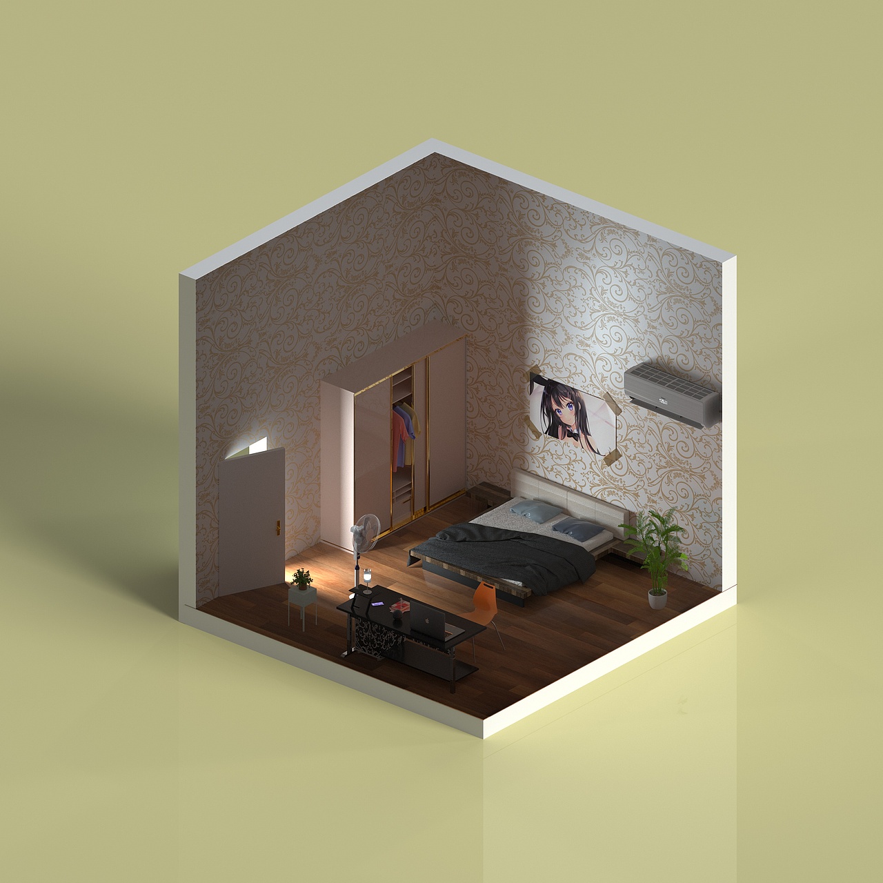 小方盒室内场景练习