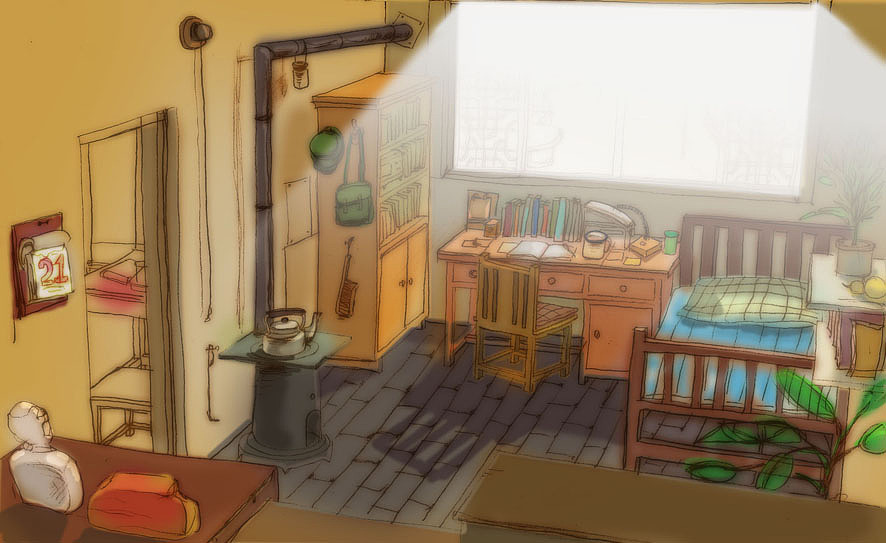 国产原创动画《爷爷在天上》场景创作实验汇报之一（图ZNDQ5MDc4OA==） - 商业插画 - 站酷设计师挪呀挪呀挪原创素材 - 站酷ZCOOL