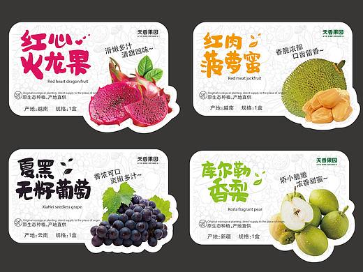 水果贴纸版式设计