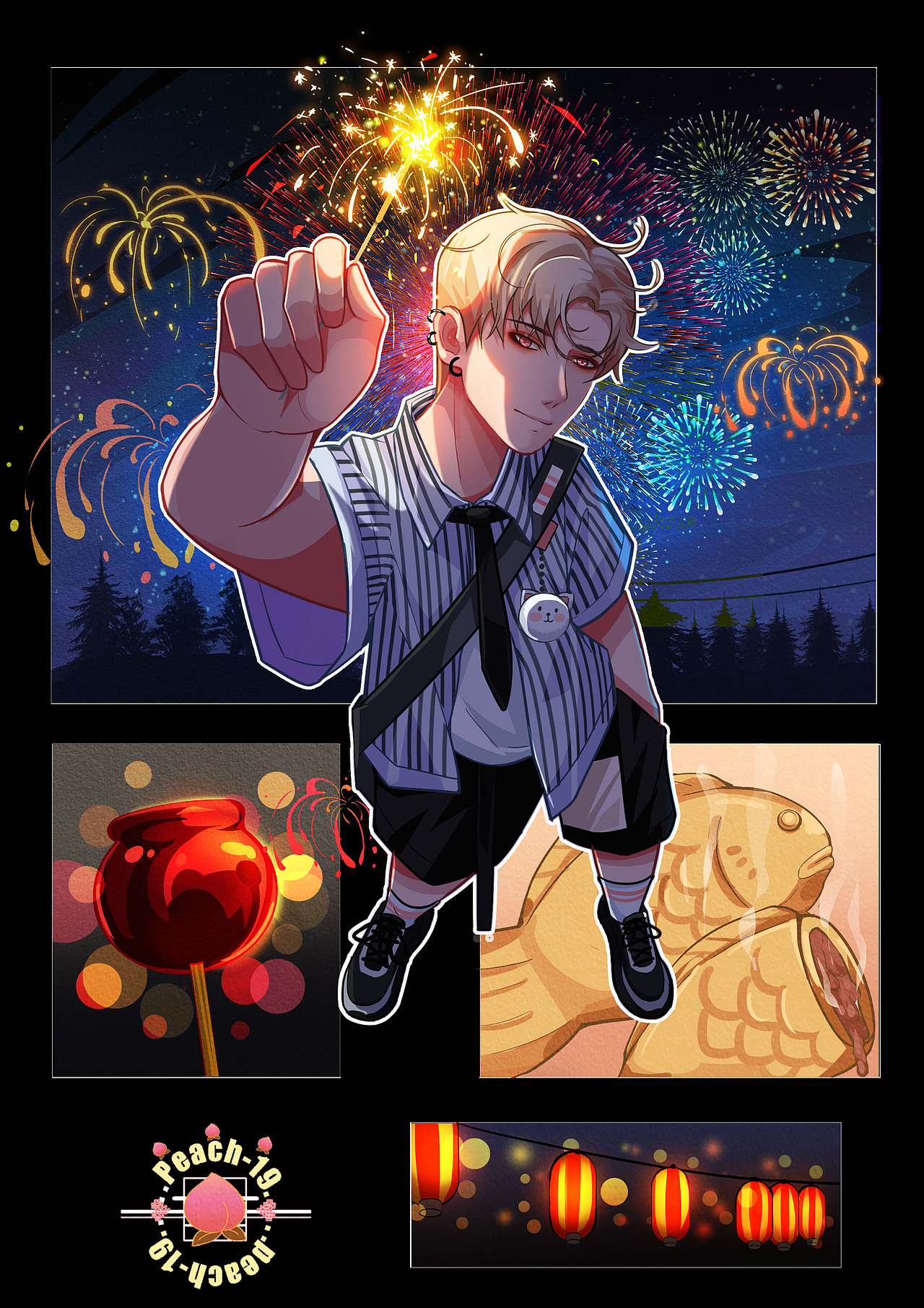 夏日指南-烟火（图ZMjk1OTkyOTEy） - 创作习作 - 站酷设计师peach19原创素材 - 站酷ZCOOL