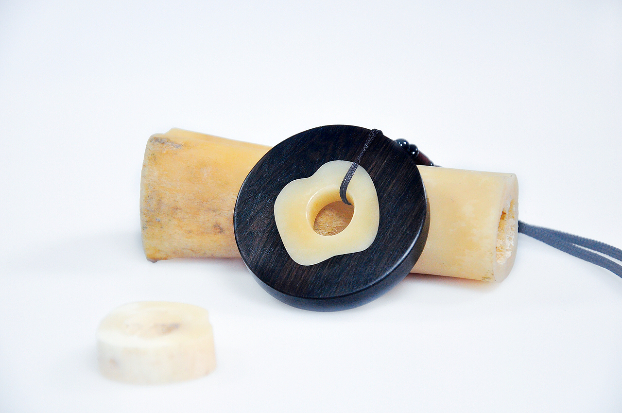 【心骨】天然牛骨平安扣