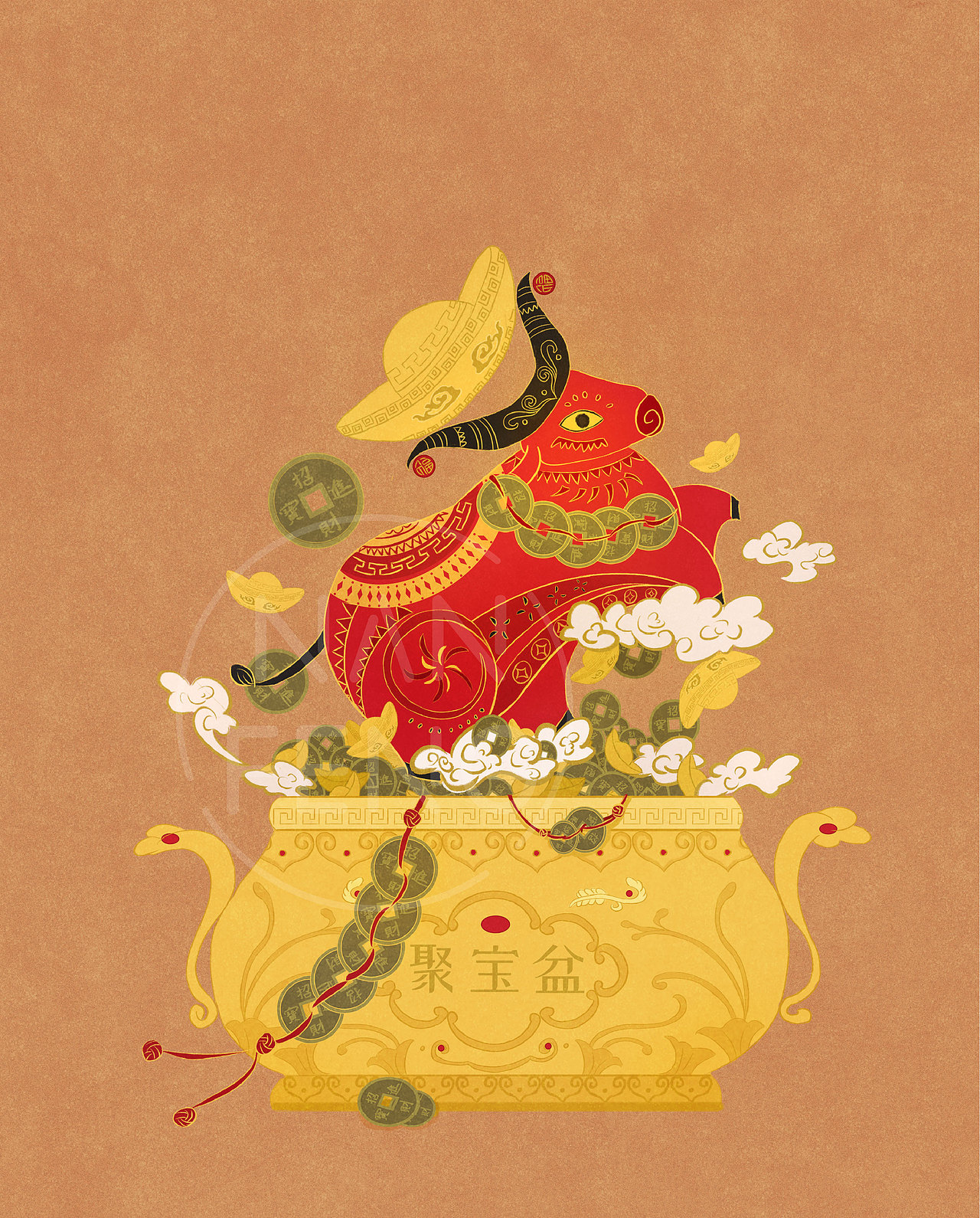 民俗插画童趣南京城市插画——鸭血粉丝汤中国传统节日中秋节插画二十