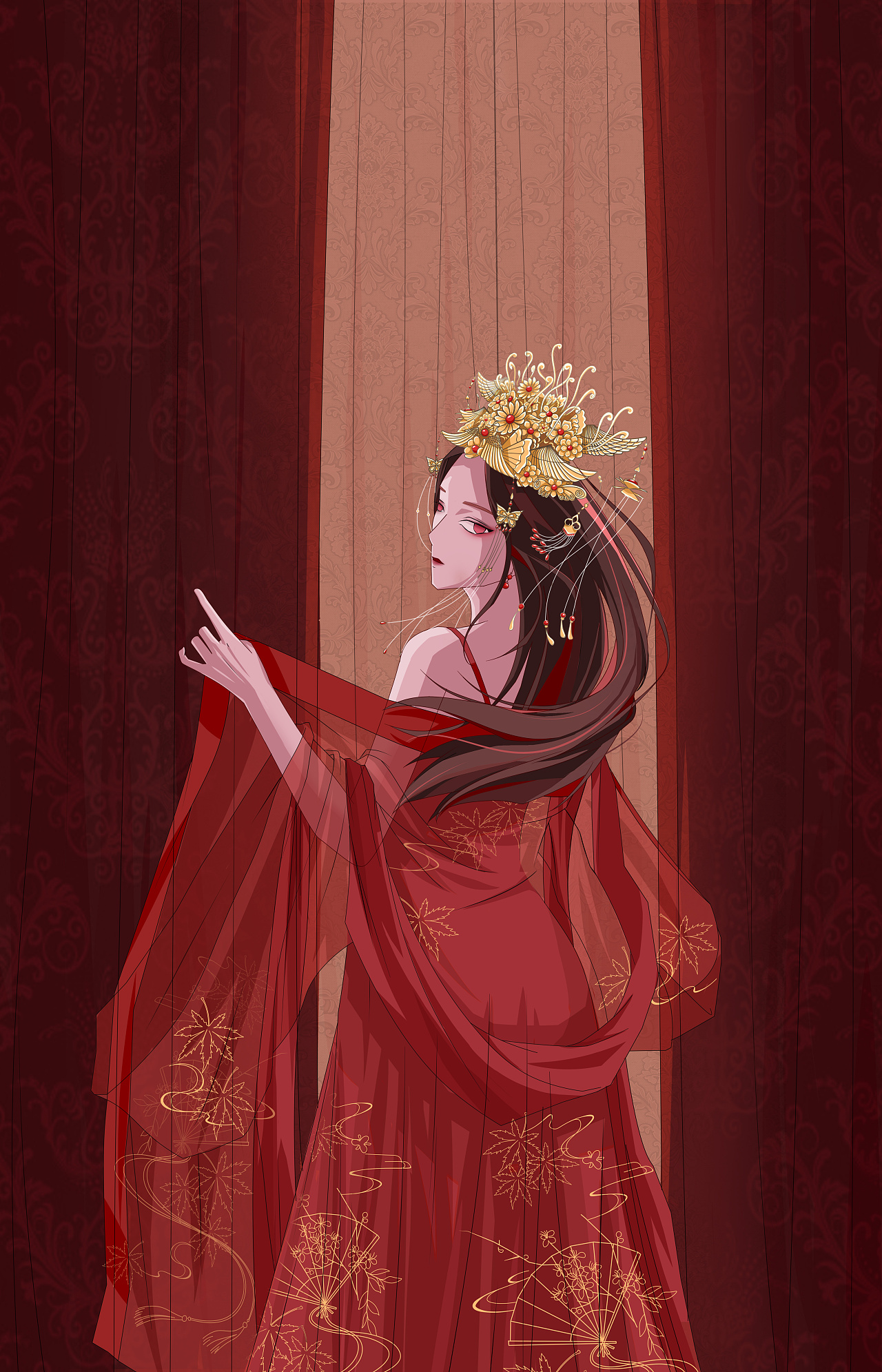 嫁衣|插画|创作习作|小绵羊菌 - 原创作品 - 站酷 (zcool)