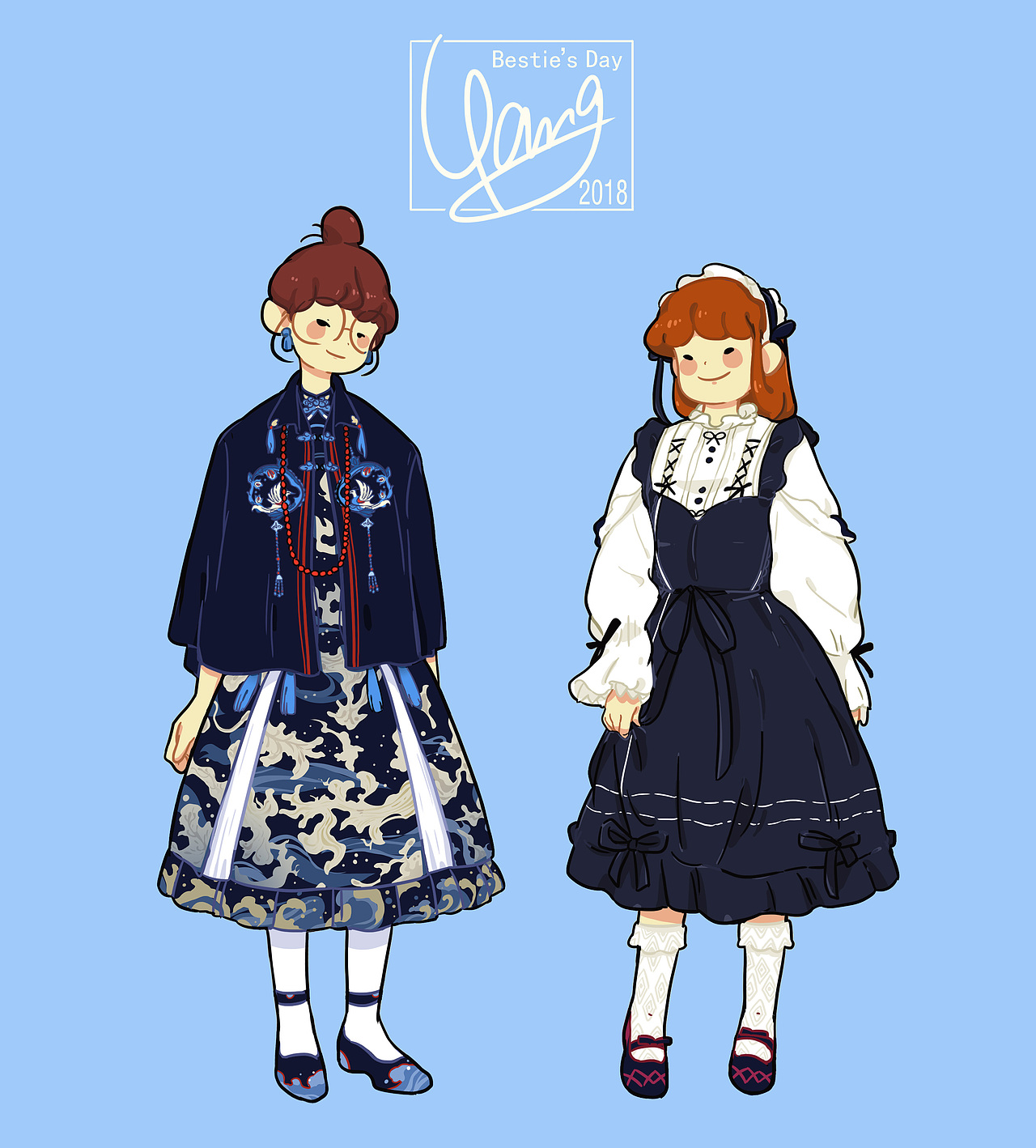 倩倩和静静的小日子2（图ZMTEwNjEyNzEy） - 创作习作 - 站酷设计师阿迷子Yang原创素材 - 站酷ZCOOL