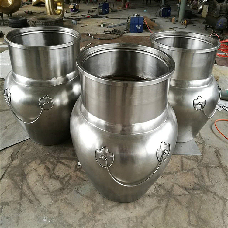 花钵不锈钢雕塑 新创意园林售楼处实用雕塑