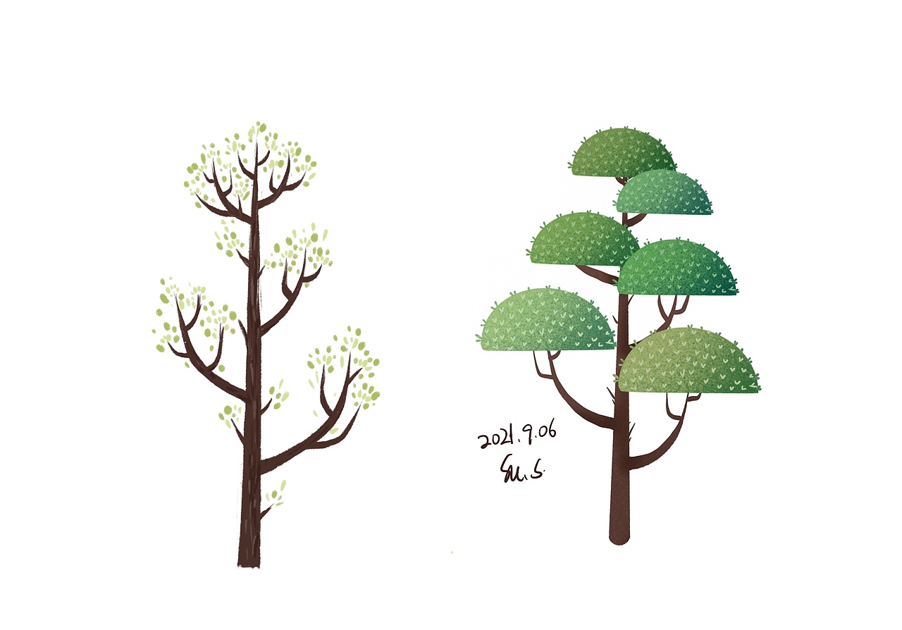 植物插画练习临摹（图ZMjcwMTIzNjQ0） - 儿童插画 - 站酷设计师狗卷儿er原创素材 - 站酷ZCOOL