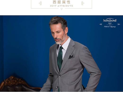【详情页设计】【服装鞋帽】男士定制西装详情页设计