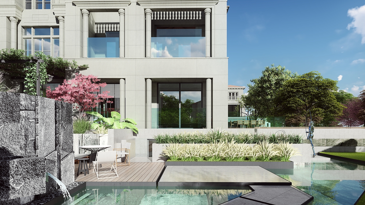 现代风格别墅庭院