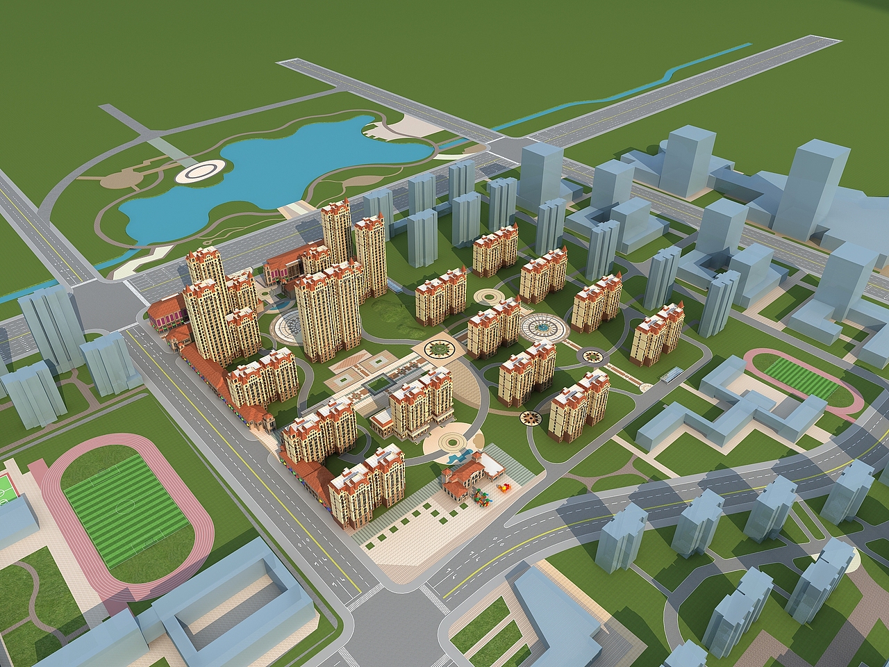 金昌某小区建筑效果图设计（图ZNDY0MDUwMDA=） - 建筑设计 - 站酷设计师设计师董帅原创素材 - 站酷ZCOOL