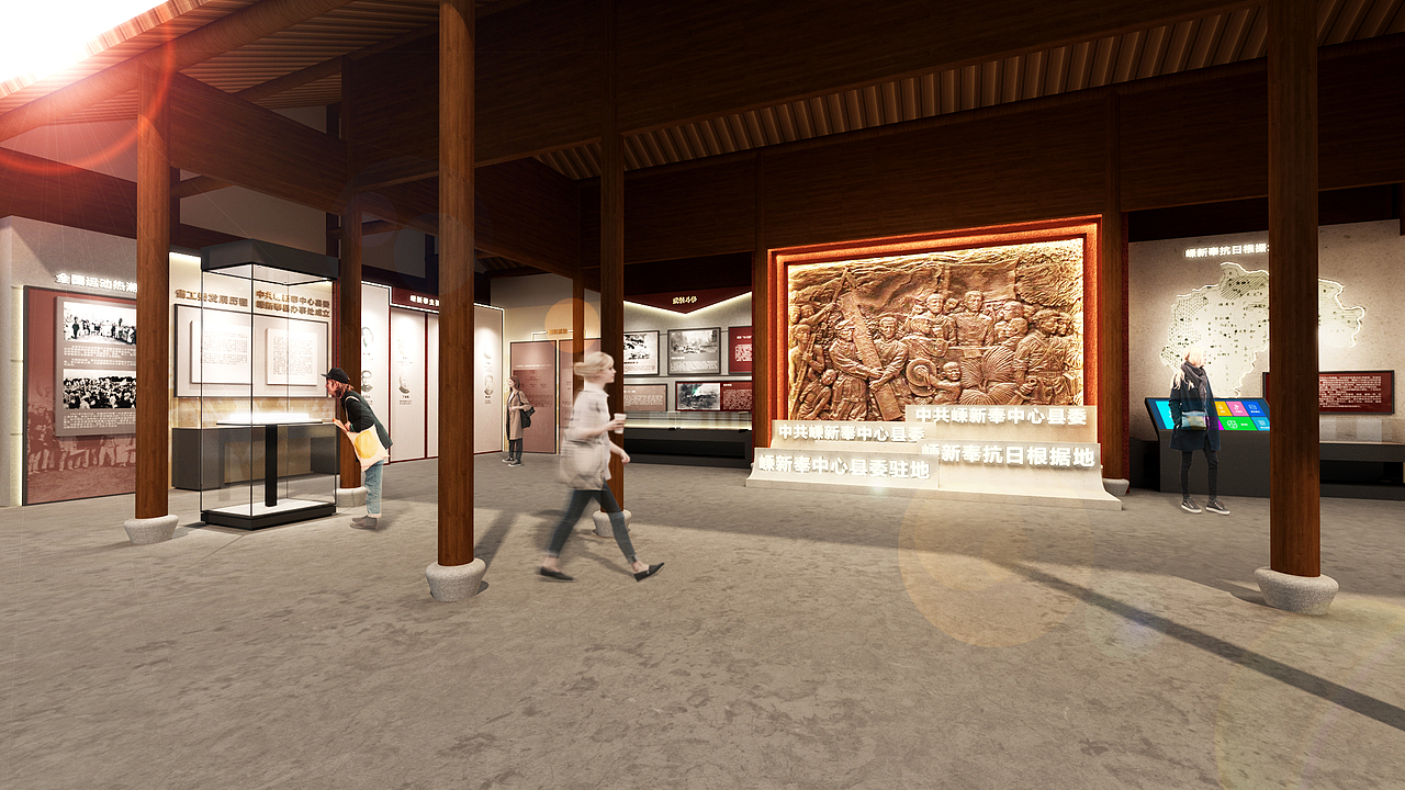 江浙地区祠堂改造小小党建馆（图ZMjkxMDY4MTc2） - 展陈设计 - 站酷设计师ZHAI_原创素材 - 站酷ZCOOL