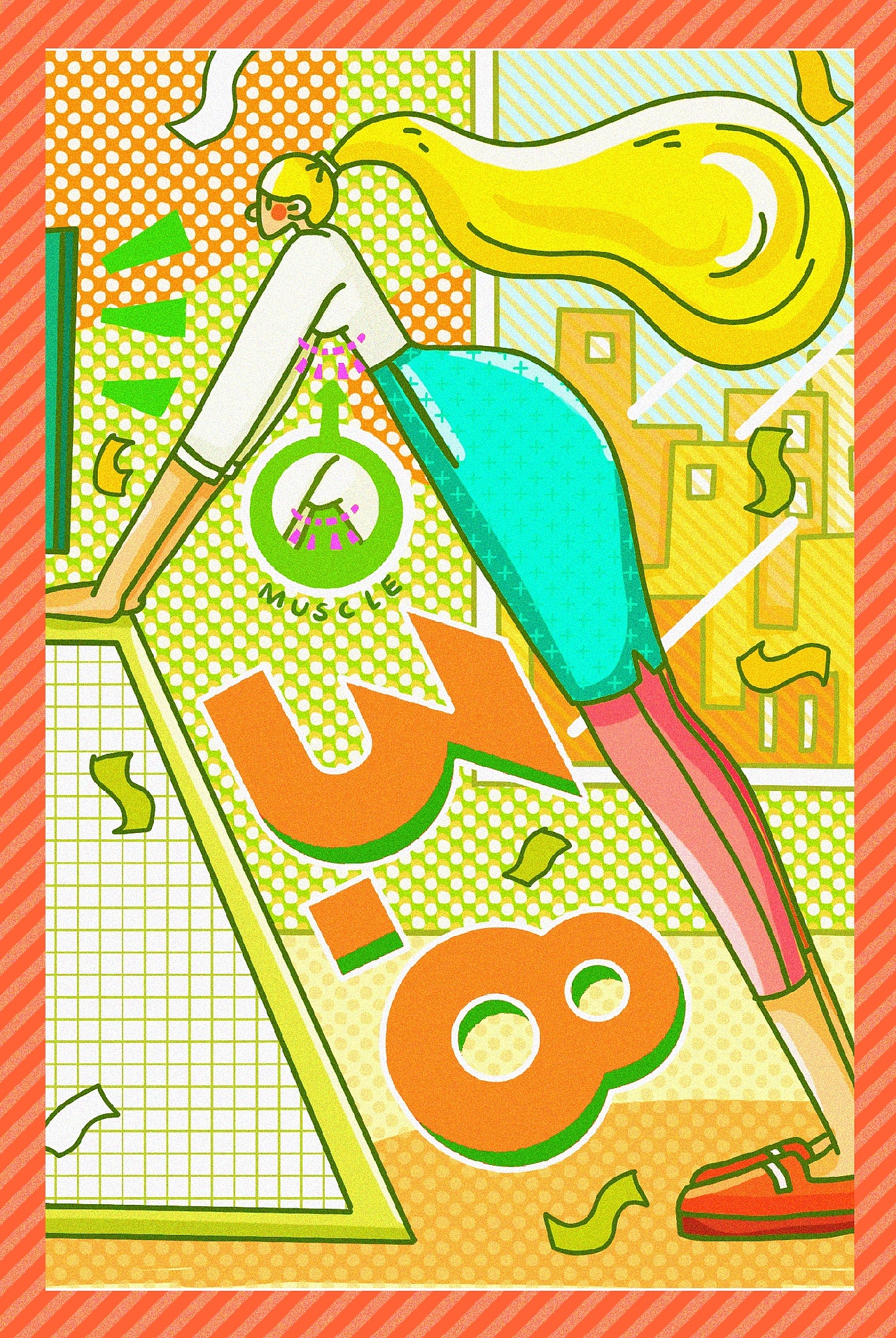 三八妇女节x dp健身工作室（图ZMTk4ODg0NzEy） - 商业插画 - 站酷设计师竺狄Judy原创素材 - 站酷ZCOOL