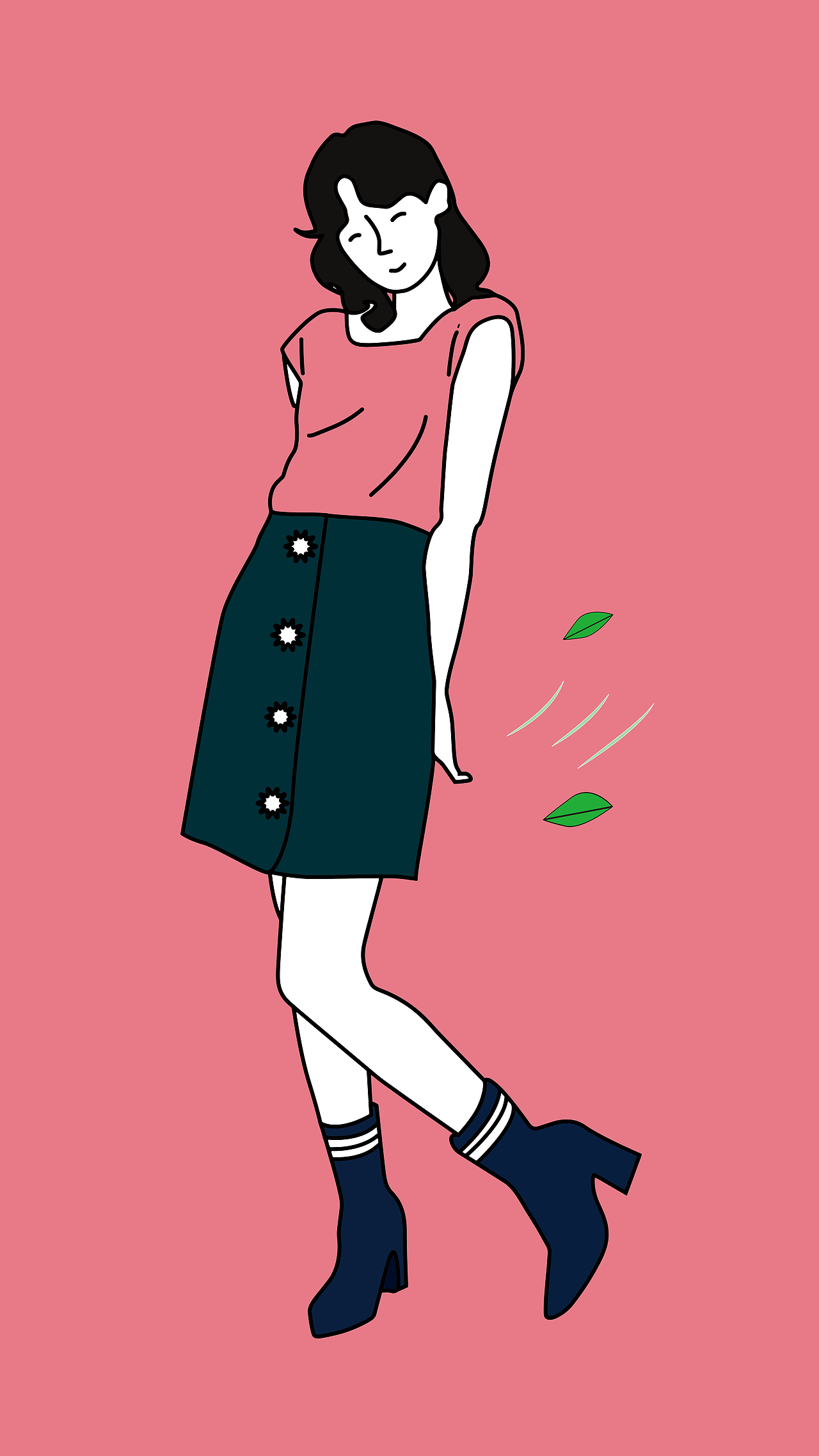女孩子日常穿搭（图ZMTMwMjQ4NjYw） - 艺术插画 - 站酷设计师桃子哥呀原创素材 - 站酷ZCOOL