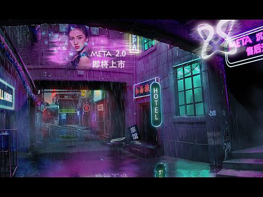 赛博朋克风格电影气氛图