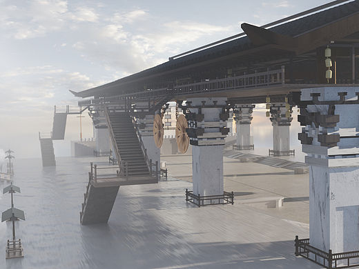 国风仙侠氛围｜东方美学｜blender艺术CG
