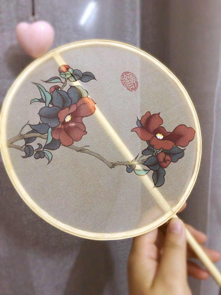 山茶花团扇 - 原创作品 - 站酷(zcool)