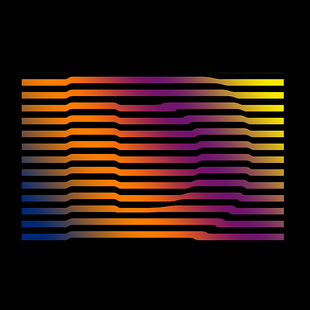 线条隆起文字效果