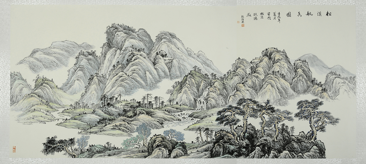 老师张胜英山水画（图ZMTM4MzY0NzMy） - 绘画 - 站酷设计师阻尼原创素材 - 站酷ZCOOL