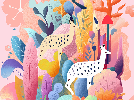 农夫山泉风格商业插画