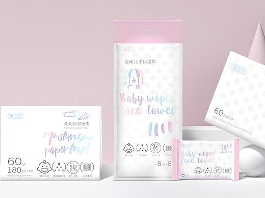 女性纸巾类包装设计