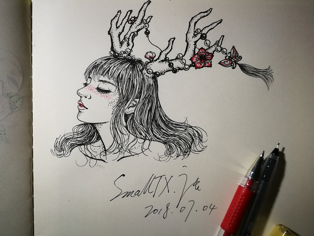 鹿女|插画|新锐潮流插画|smalltx - 原创作品 - 站酷 (zcool)