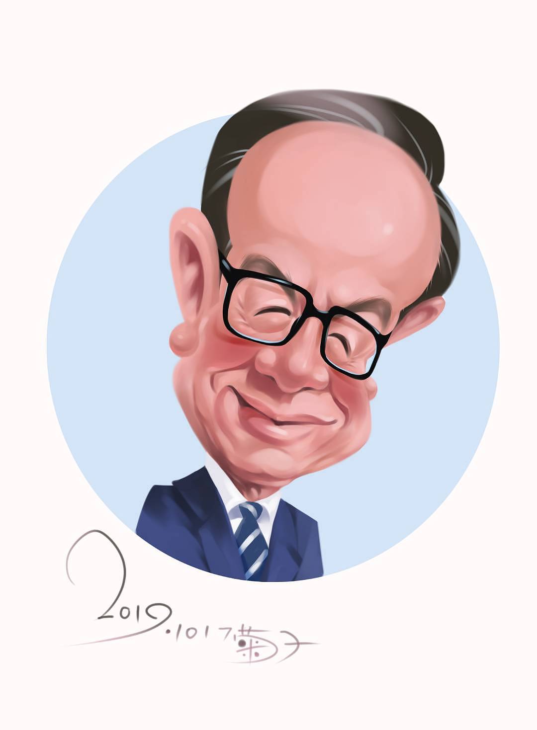 李嘉诚老先生|动漫|单幅漫画|z62777176 - 原创作品 - 站酷 (zcool)