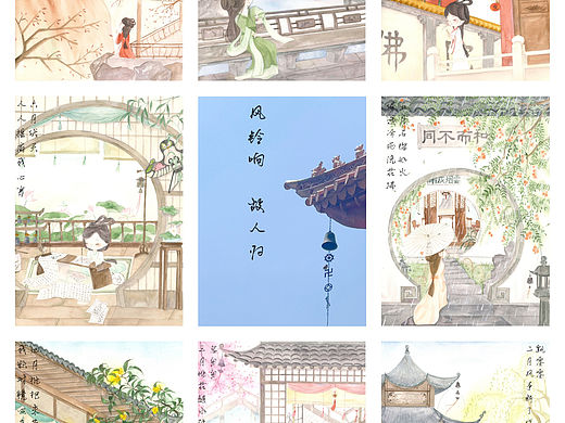 風(fēng)鈴響，故人歸…（個(gè)人主頁-ZNjU5MDAxMjQ=） - 兒童插畫 - 站酷設(shè)計(jì)師風(fēng)與風(fēng)鈴原創(chuàng)素材 - 站酷ZCOOL