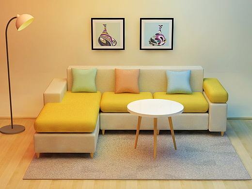 客廳沙發(fā)（c4d）（個人主頁-ZMzU1NjgzNjQ=） - 建筑/空間 - 站酷設計師櫻櫻Angel原創(chuàng)素材 - 站酷ZCOOL