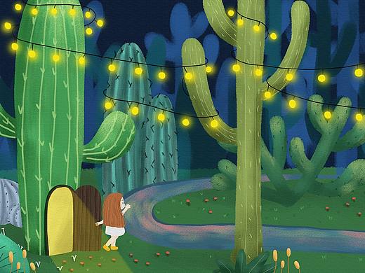 仙人掌森林（个人主页-ZNTM5NzU4ODg=） - 儿童插画 - 站酷设计师蛇皮僵原创素材 - 站酷ZCOOL