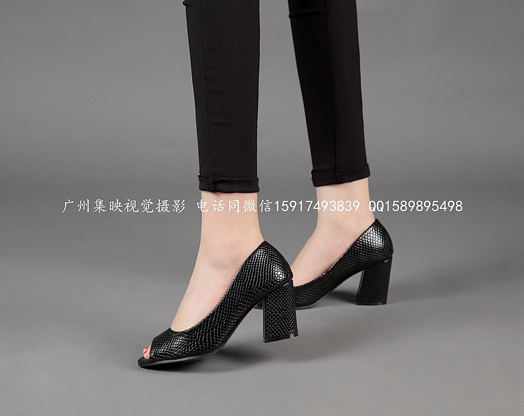 女鞋摄影服务 高跟鞋拍摄 粗跟鱼嘴凉鞋摄影