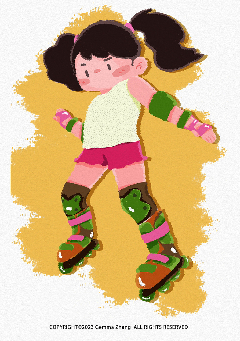 轮滑少年2（图ZMzQ2MjY5MzI4） - 绘本 - 站酷设计师是自来卷吖原创素材 - 站酷ZCOOL