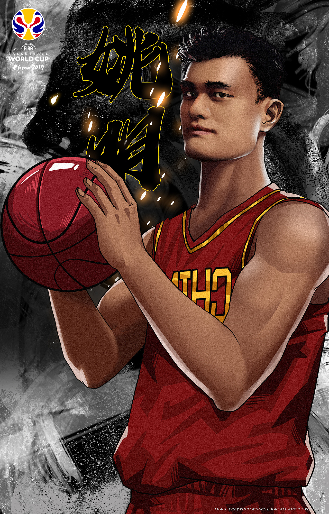 FIBA球星插画设计