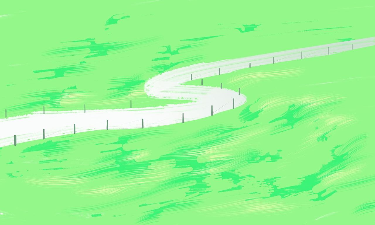 在绿色的草坪上飞驰,放飞,迷失