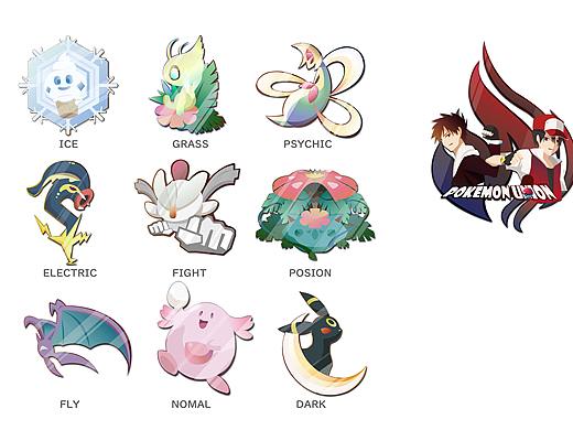 精灵宝可梦的徽章设计（个人主页-ZMzg2MzQ2OTY=） - IP形象 - 站酷设计师大眼仔Dylan原创素材 - 站酷ZCOOL