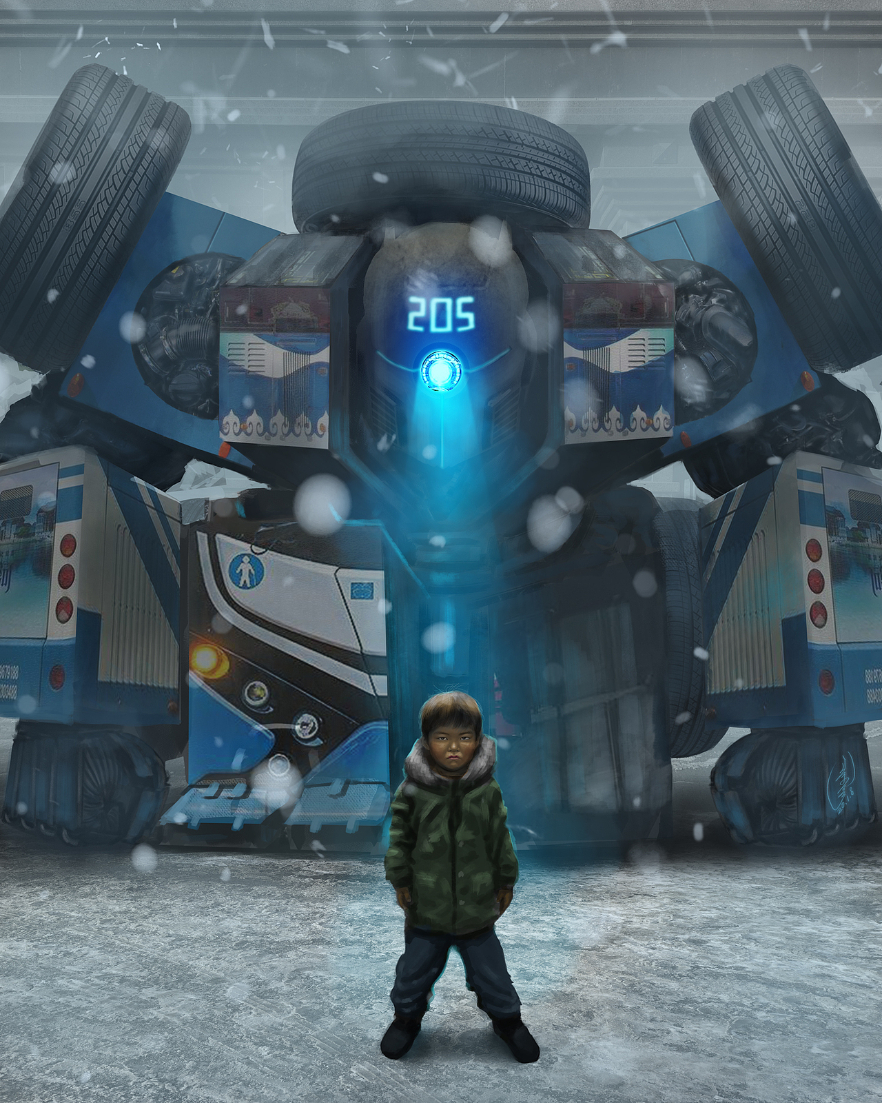 太温的205路公交（图ZMTkyNzE0NzM2） - 创作习作 - 站酷设计师海嘎其原创素材 - 站酷ZCOOL