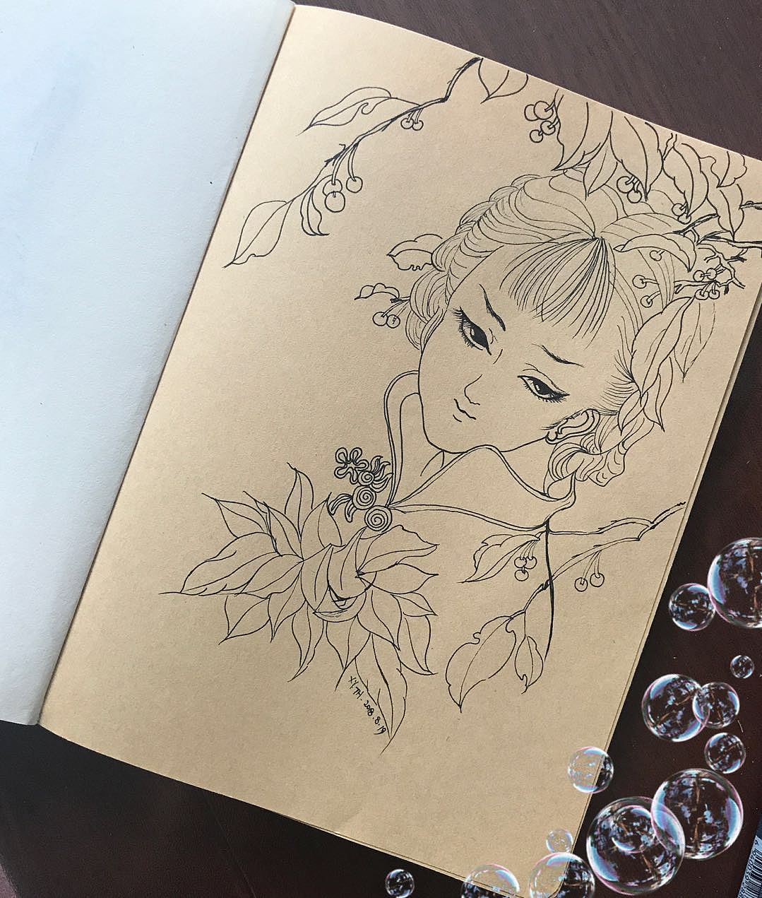 彩铅，针管笔作品（图ZMTY0MDM4NzIw） - 创作习作 - 站酷设计师英子手绘插画控原创素材 - 站酷ZCOOL