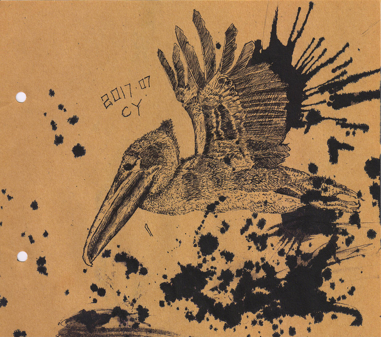 CY手绘-鸟类蘸水画