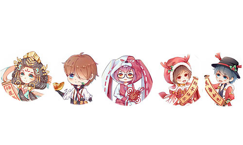 王者荣耀Q版头像李白 安琪拉 杨玉环 貂蝉吕布贺图（图ZMTUwNDU5NDk2） - 创作习作 - 站酷设计师小夜子YZ原创素材 - 站酷ZCOOL