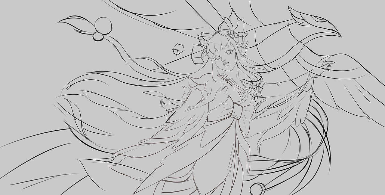 王者荣耀娜可露露皮肤晚萤插画练习