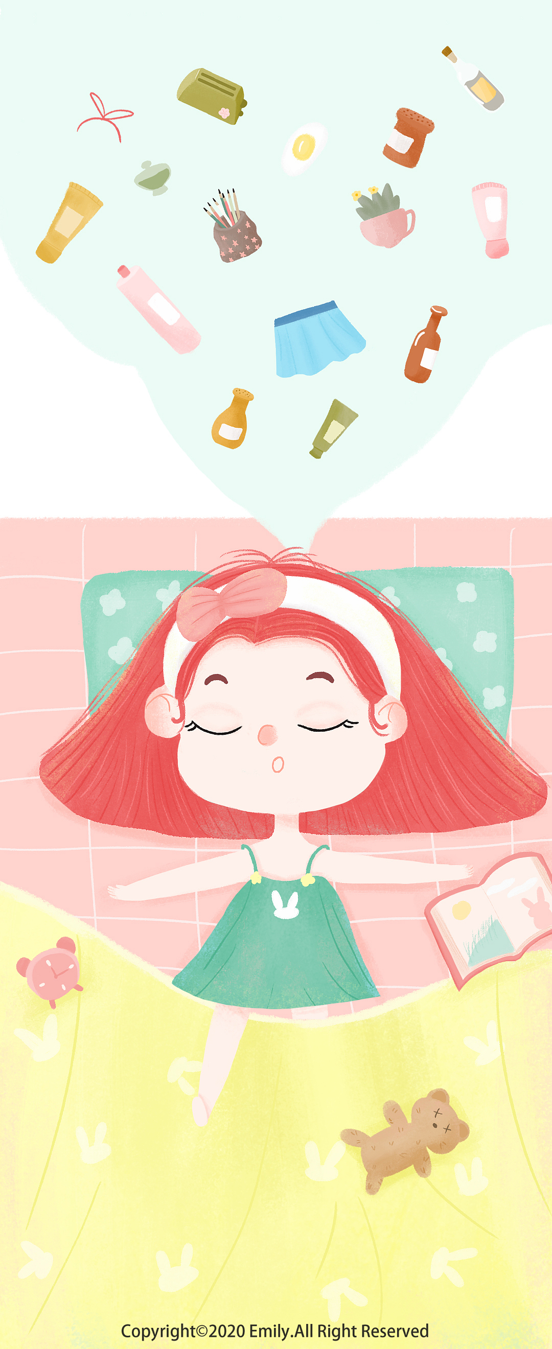 小女孩日常手机壁纸（图ZMjA5NDYwODE2） - 创作习作 - 站酷设计师Emily艾米粒儿原创素材 - 站酷ZCOOL