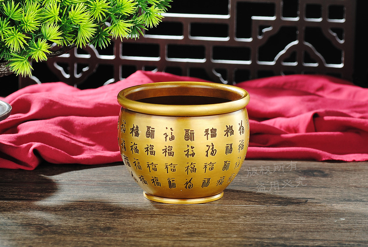 铜器招财缸风水缸铜器工艺品