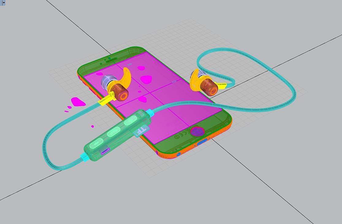 无线耳机渲染3C数码电子产品渲染