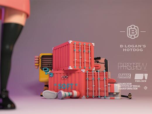 【布雷的热狗】IP卡通形象3D图海报