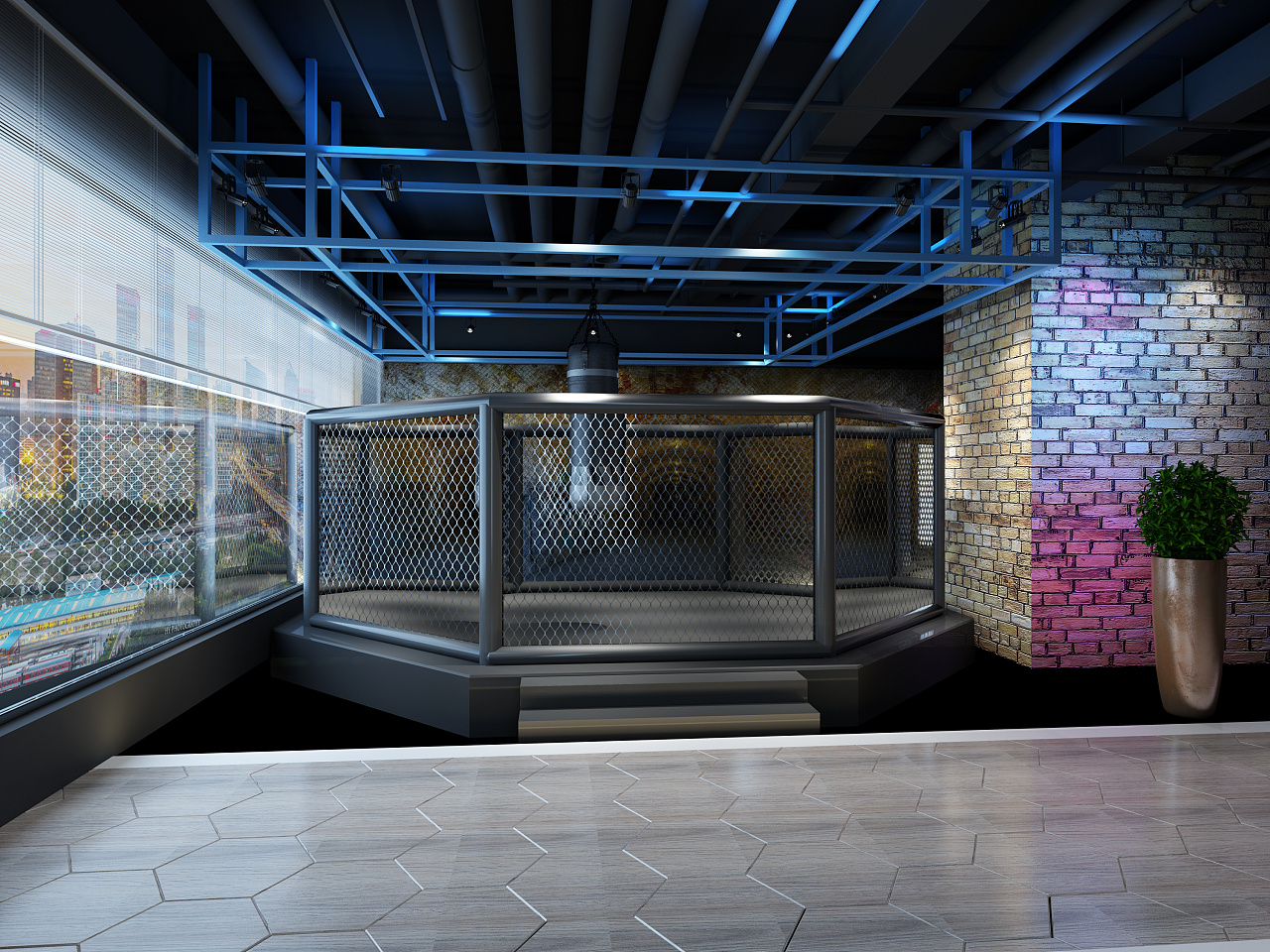 西安健身房设计-repro健身-西安斑马森林商业空间设计