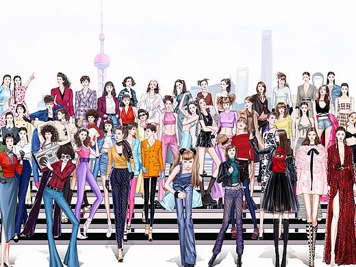 致敬时代 祝福中国 “70年时尚流行剪影”【故饰绘】